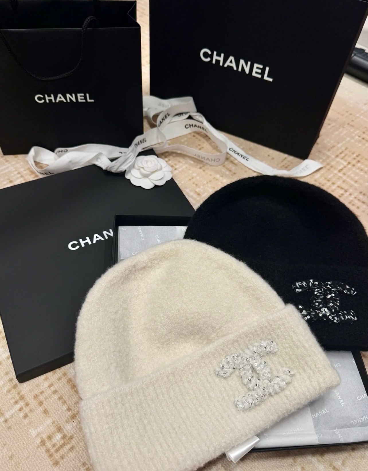  05高版本香奈儿冷帽毛线帽