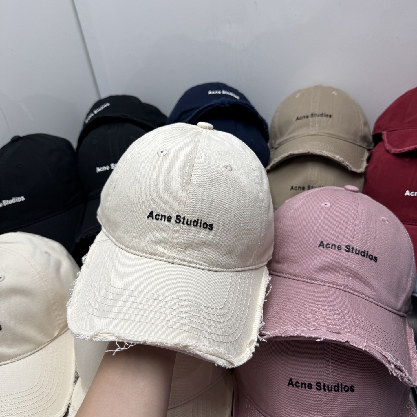 🎀acne毛边棒球帽