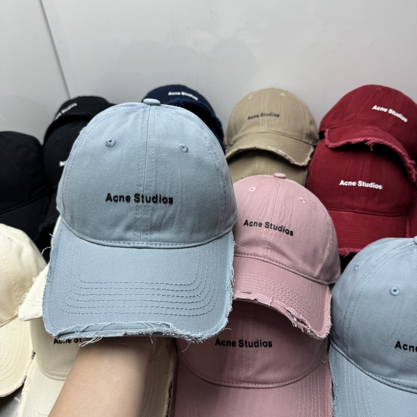 🎀acne毛边棒球帽