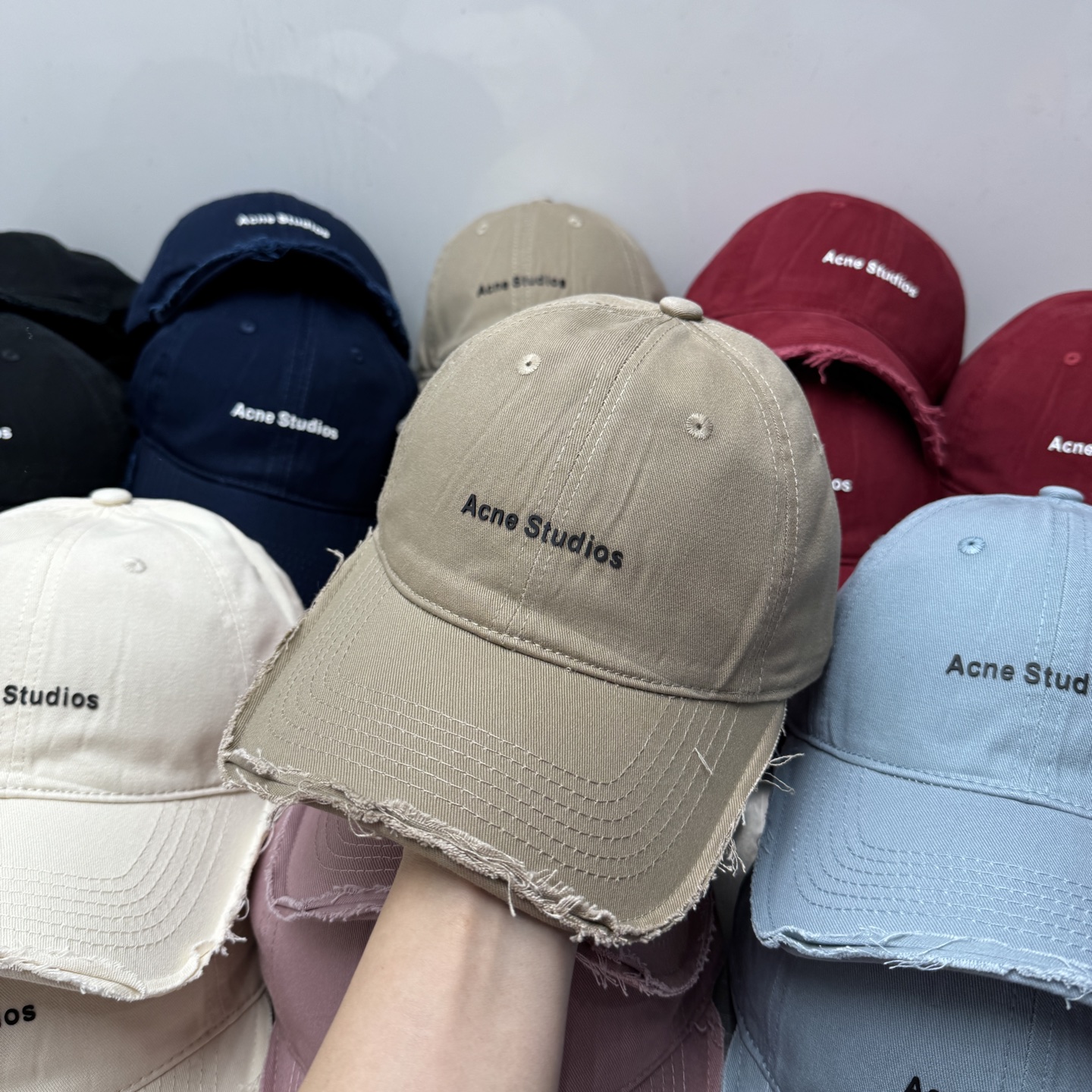 🎀acne毛边棒球帽