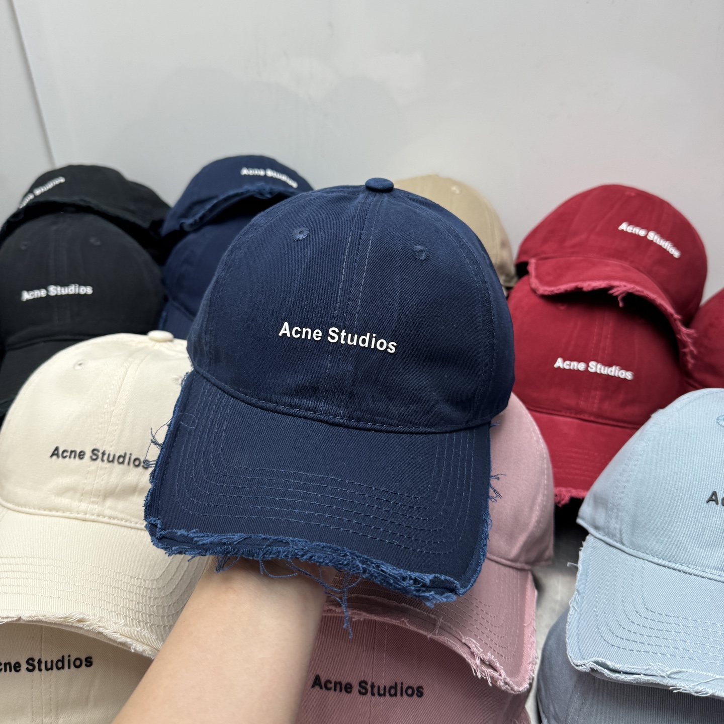 🎀acne毛边棒球帽