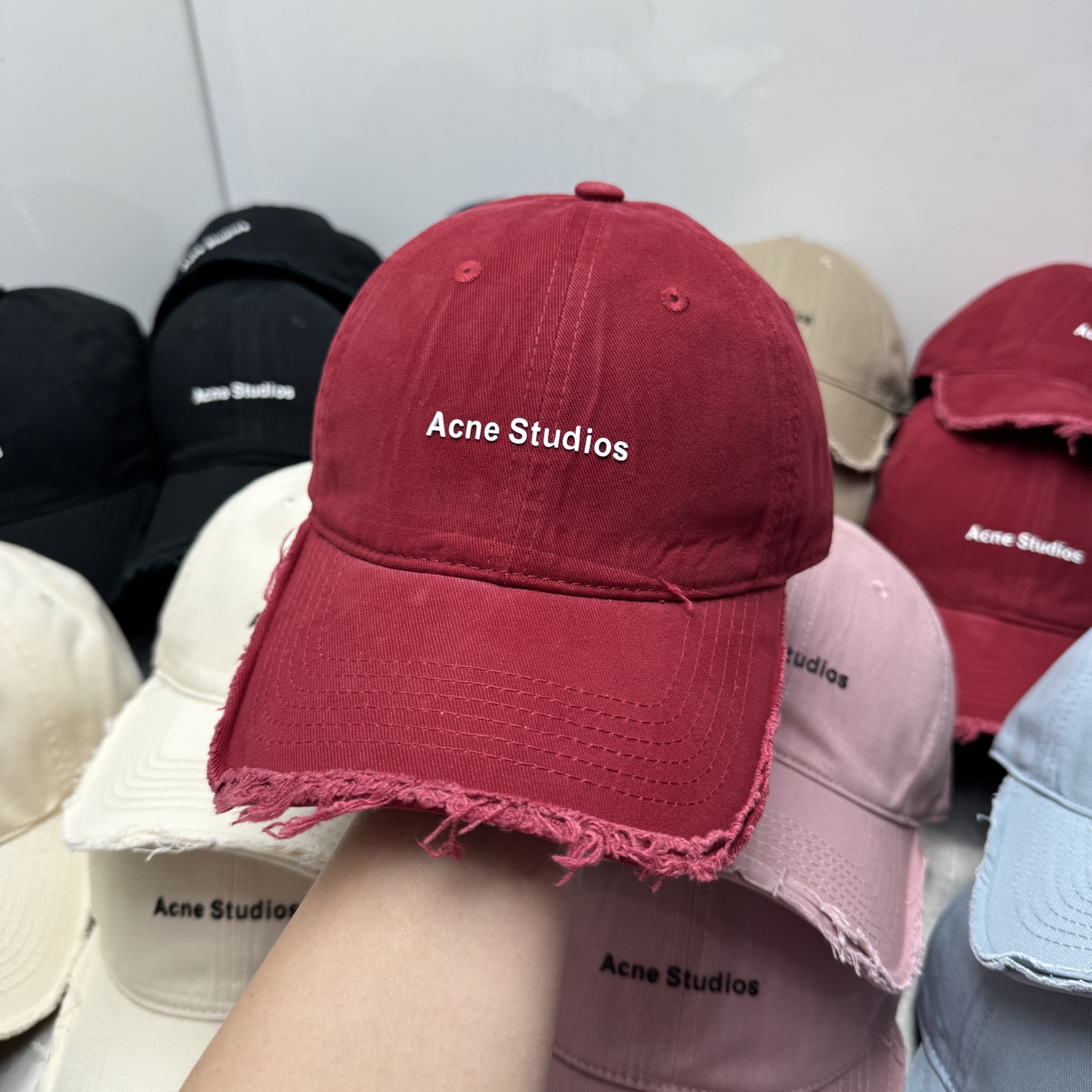 🎀acne毛边棒球帽