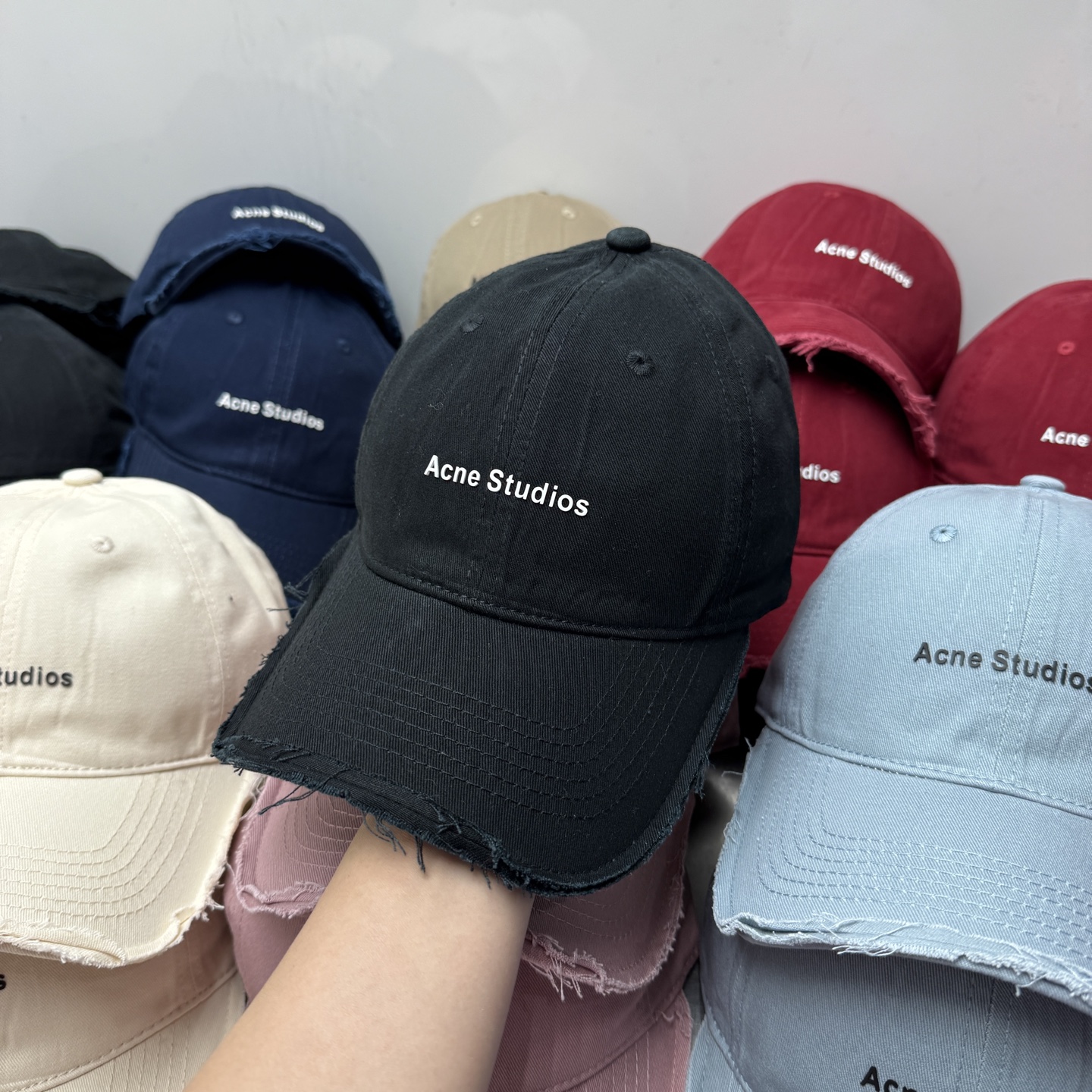 🎀acne毛边棒球帽