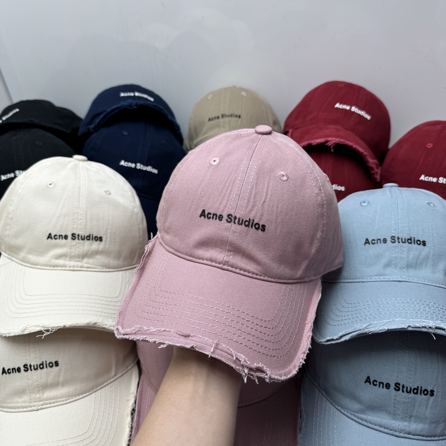 🎀acne毛边棒球帽