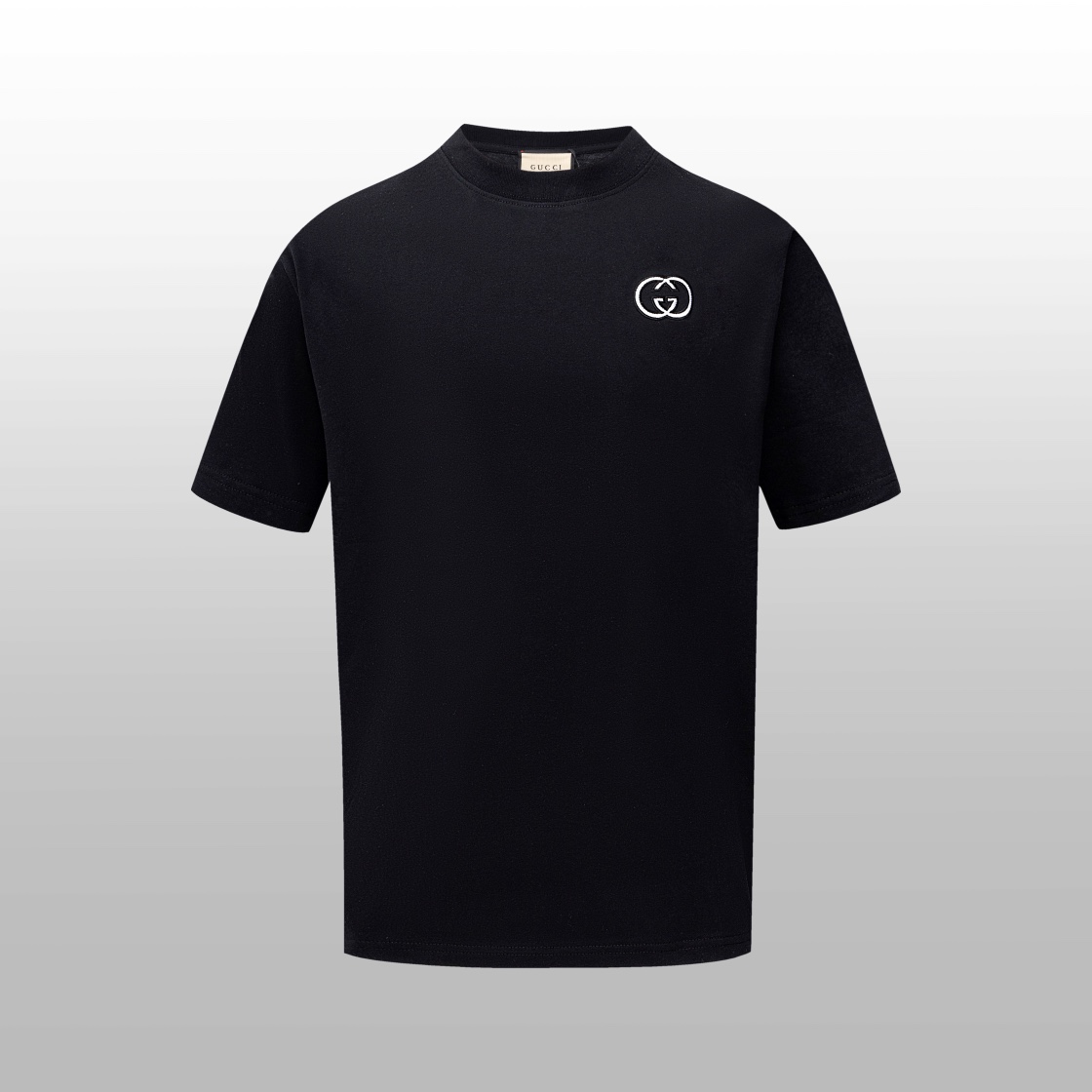 Gucci Clothing T-Shirt Black White Embroidery Unisex Short Sleeve
