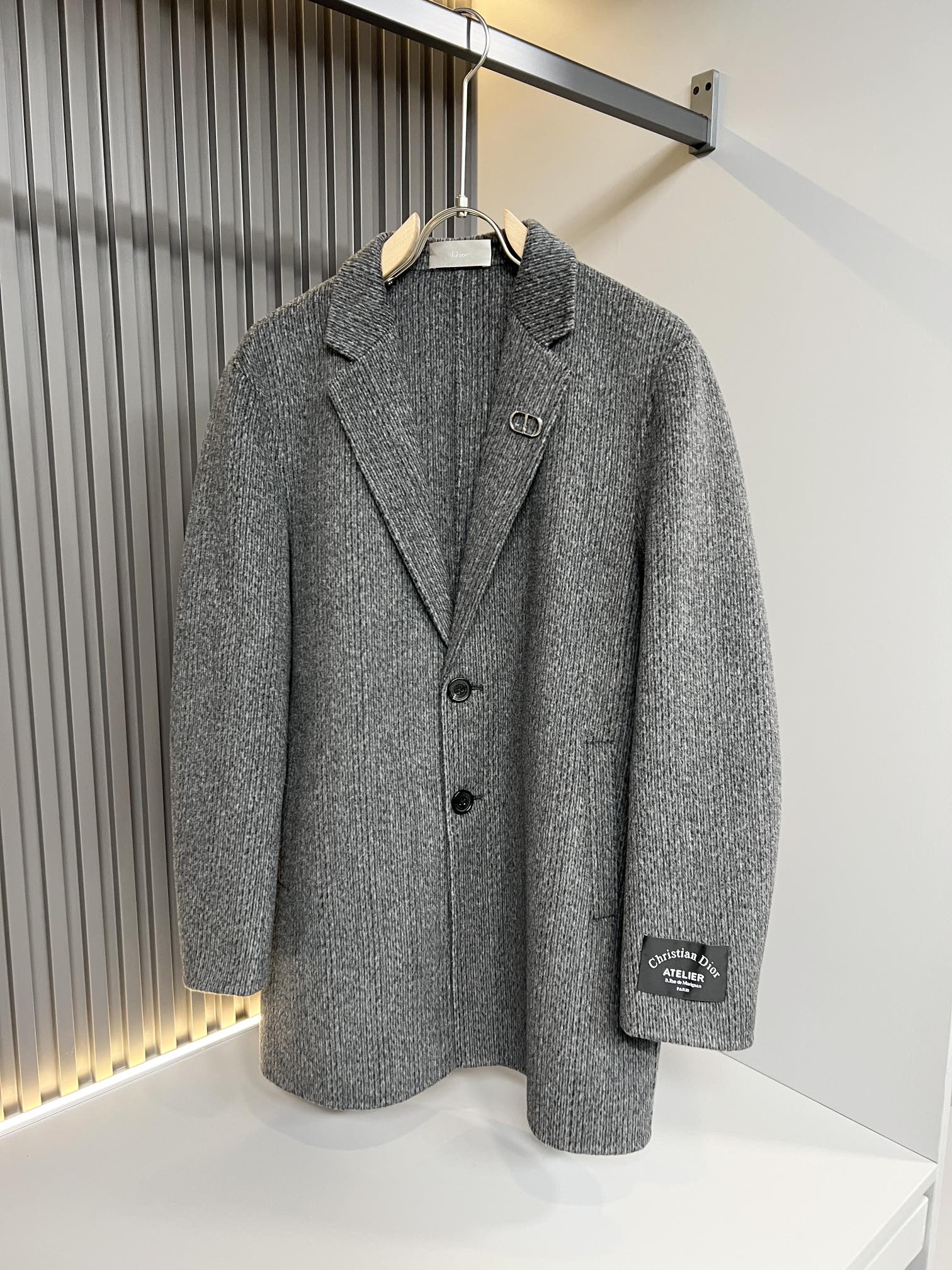 Dior Clothing Coats & Jackets Men Wool Fall/Winter Collection Fashion Casual