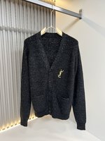 Yves Saint Laurent Clothing Cardigans Unisex Knitting Wool Fall/Winter Collection Fashion
