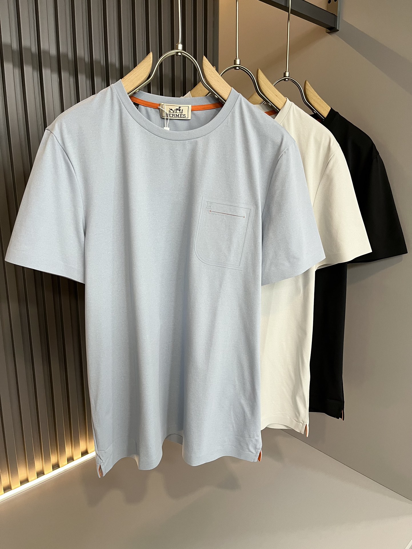 Hermes Clothing T-Shirt Perfect Quality
 Men Cotton Spring/Summer Collection Fashion Short Sleeve