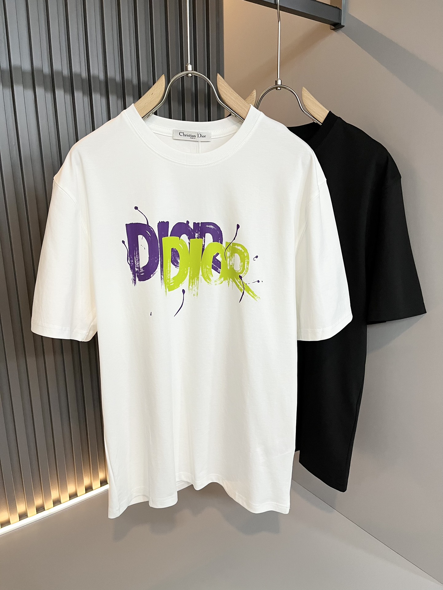 Dior Kleidung T-Shirt Drucken Männer Baumwolle Frühling/Sommer Kollektion Fashion Kurzarm