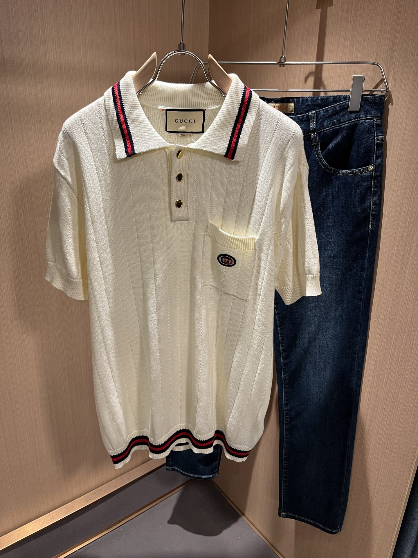 GUC*I 古家 2025春夏新款男女同款👫 针织衫，下摆钩织条纹...