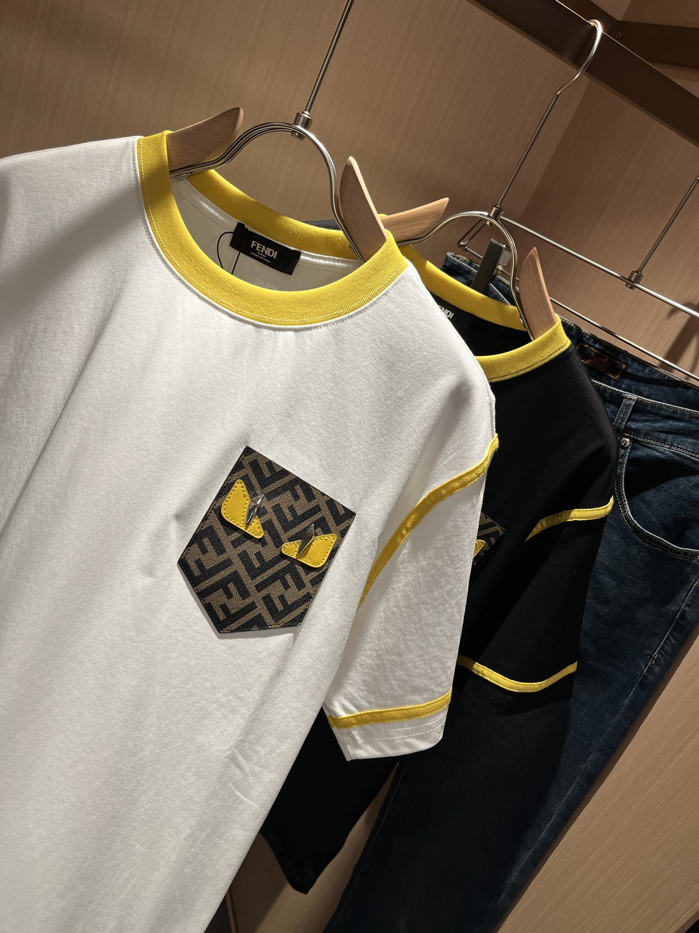 Fendi FD家族 短袖T恤服装,男,女 8