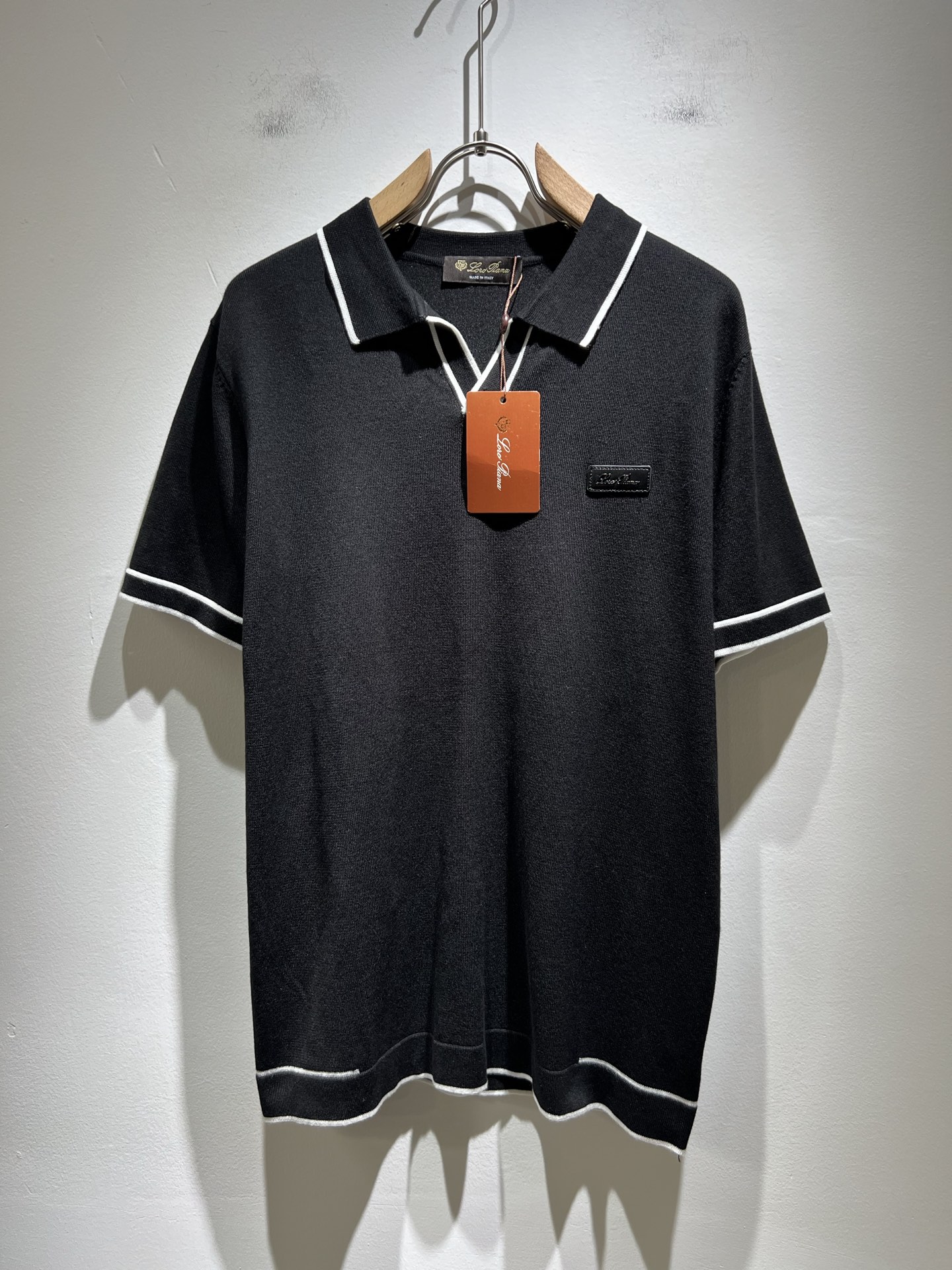 Loro Piana诺悠翩雅 2025早春男士最新的贸易订单翻领针织短...