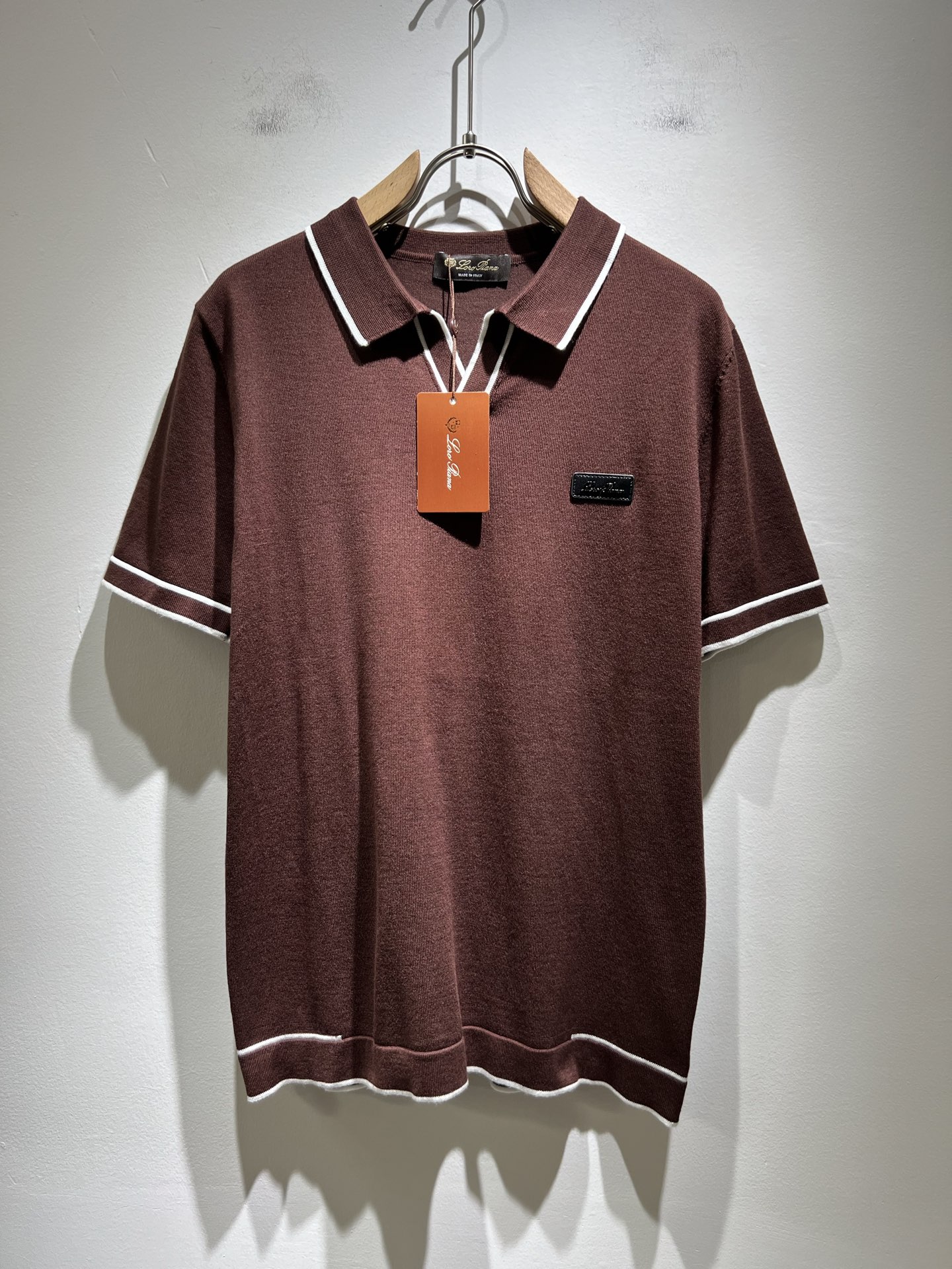 Loro Piana诺悠翩雅 2025早春男士最新的贸易订单翻领针织短...