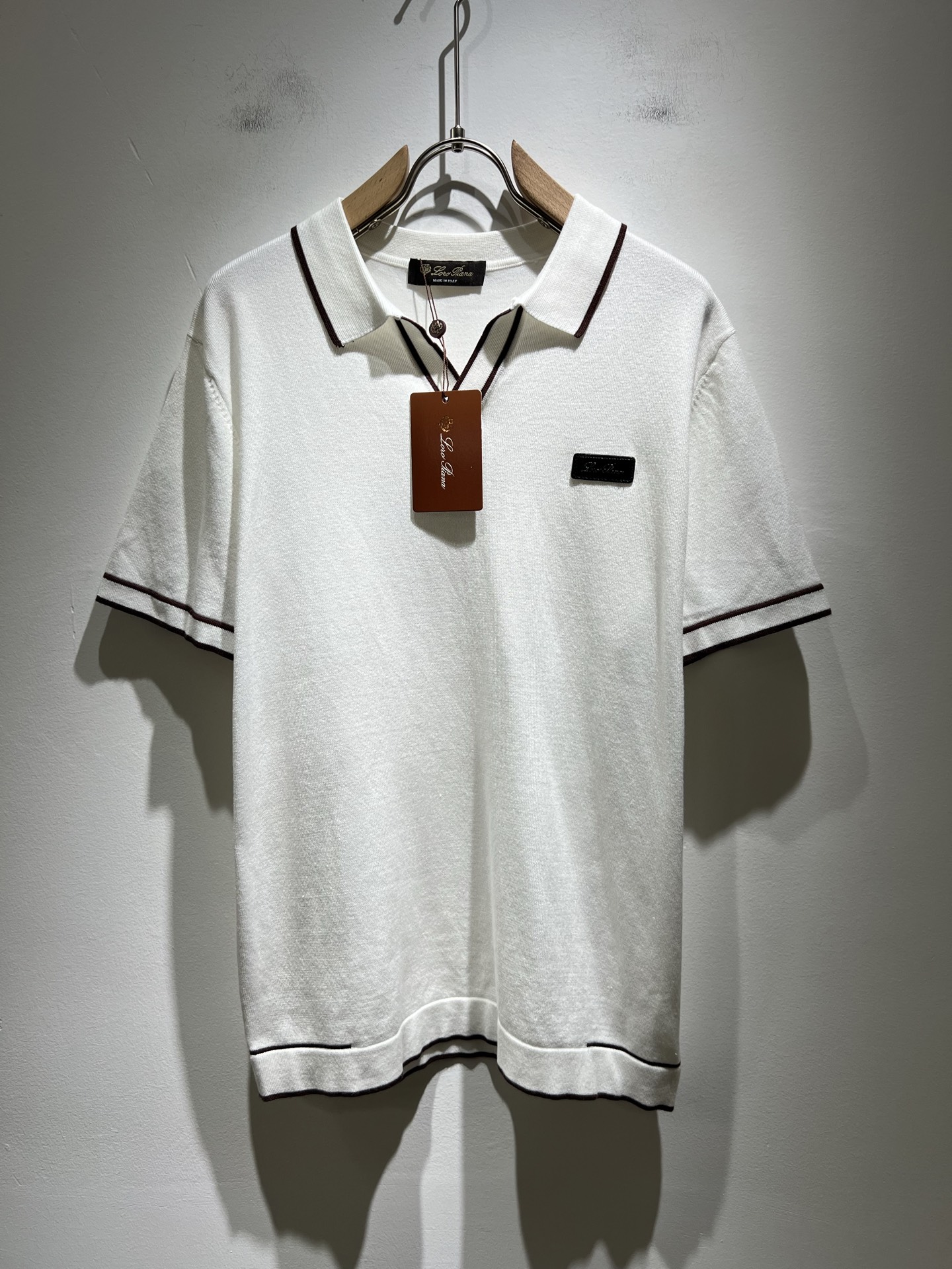 Loro Piana诺悠翩雅 2025早春男士最新的贸易订单翻领针织短...