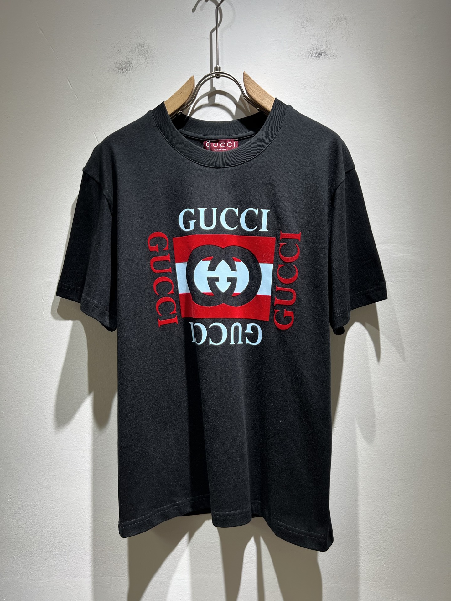 Gucc*古家 2025春夏新款男女同情侣款👫休闲宽松棉质圆领短...