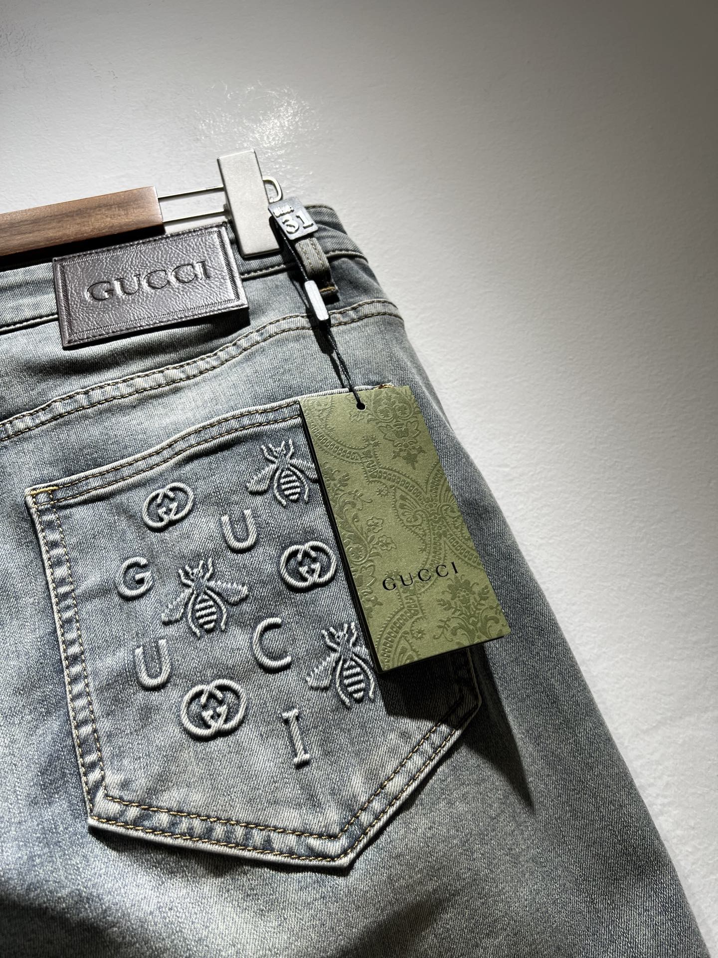 Gucci 2025春夏新品 男士休闲牛仔裤服装,男 8