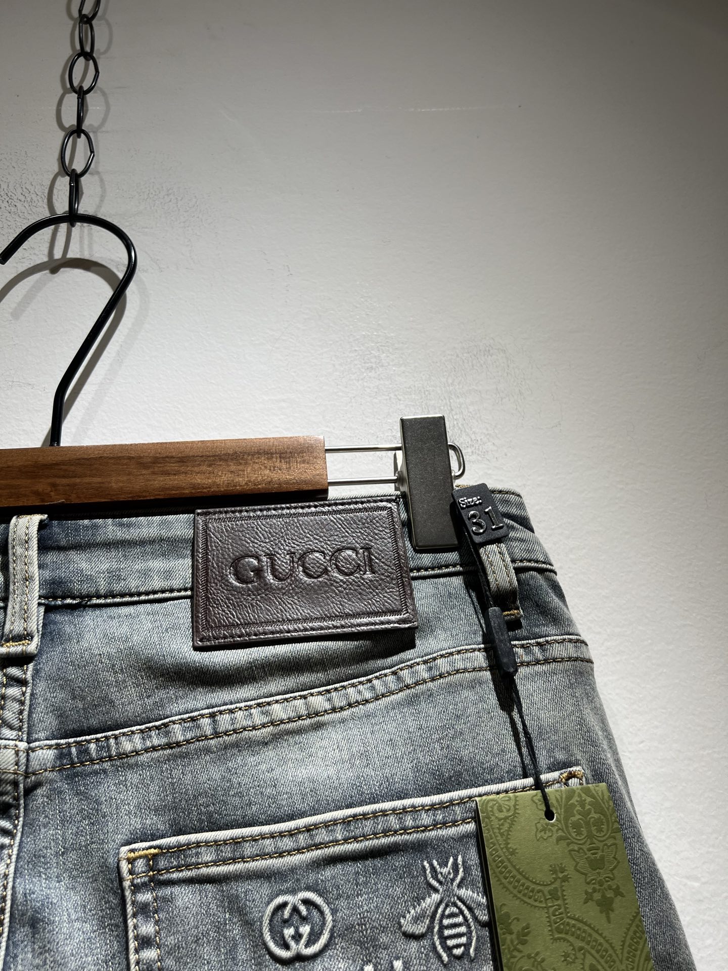 Gucci 2025春夏新品 男士休闲牛仔裤服装,男 9