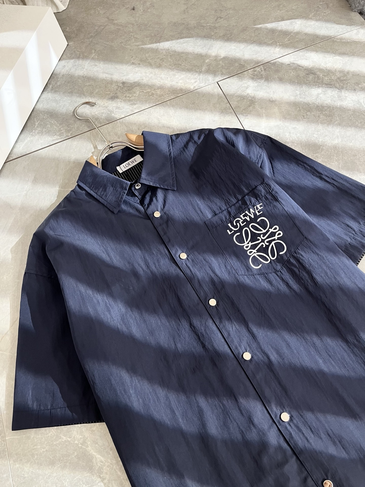 LOEWE  短袖牛仔衬衣服装,男,女 5