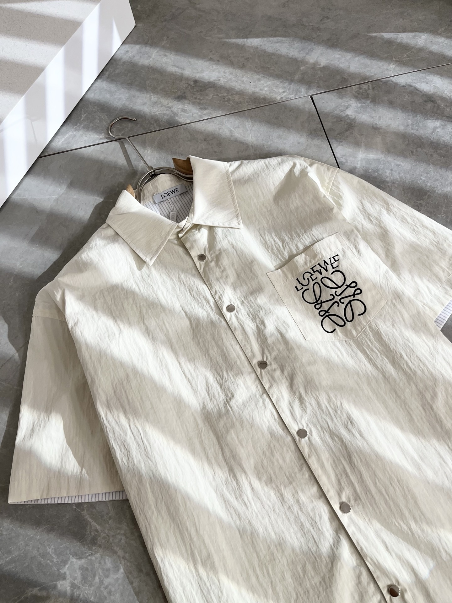 LOEWE  短袖牛仔衬衣服装,男,女 5