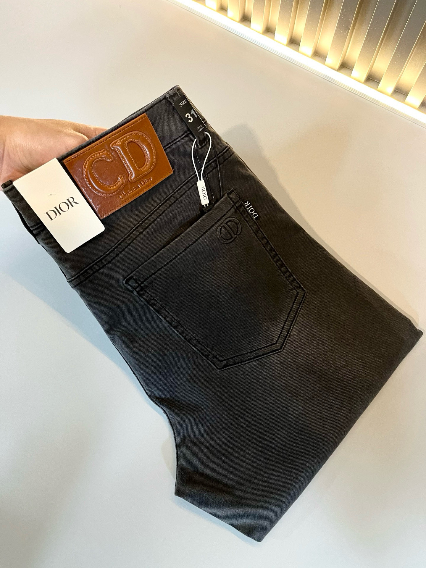 Dio*r 迪家 2025春夏男士水洗小直筒牛仔裤！贸易公司渠道牛...