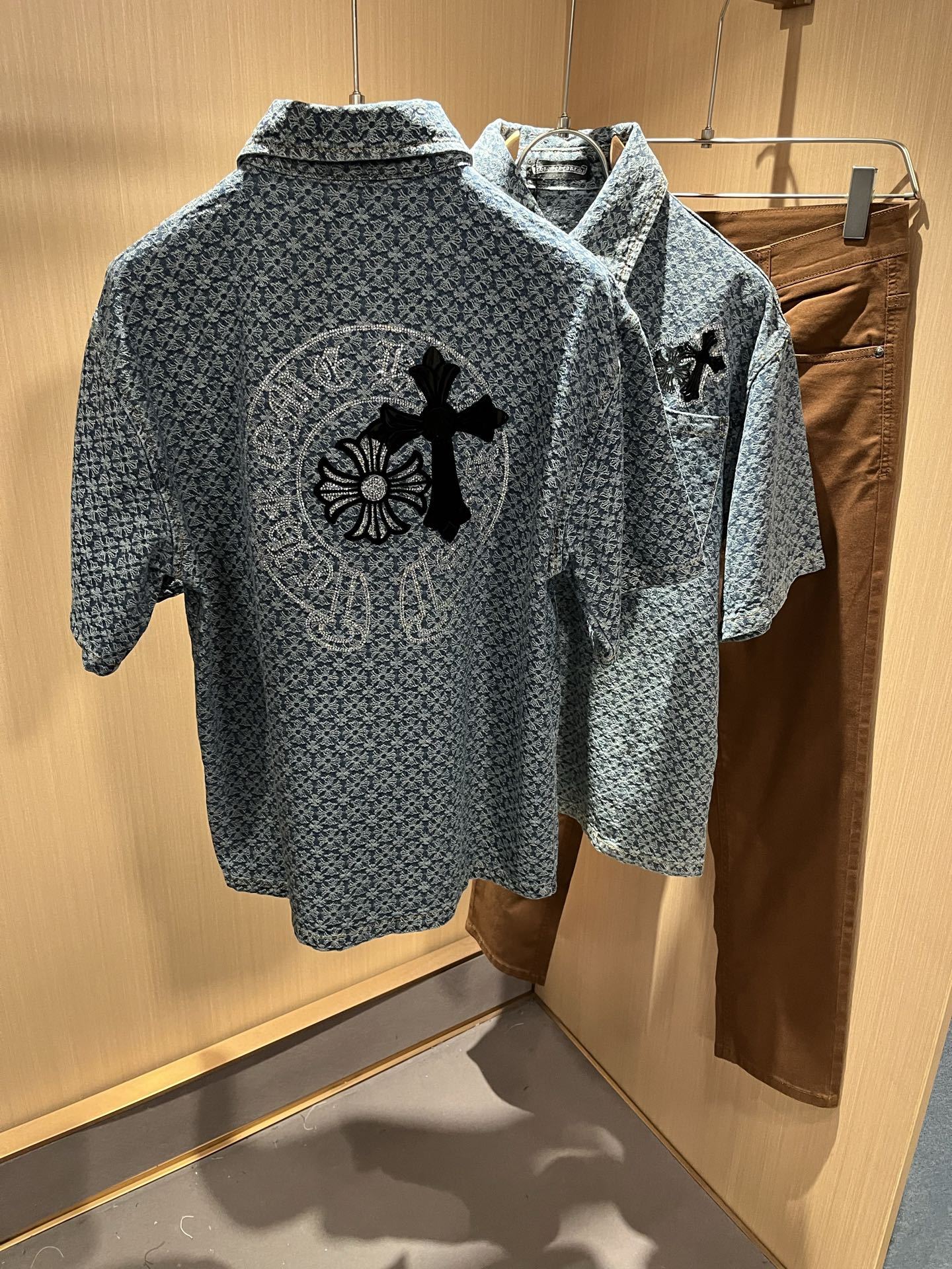 Chrome Heart Cowboy Shirt 2025: Classic Silver Appliance Series, High Street King - 图片 3