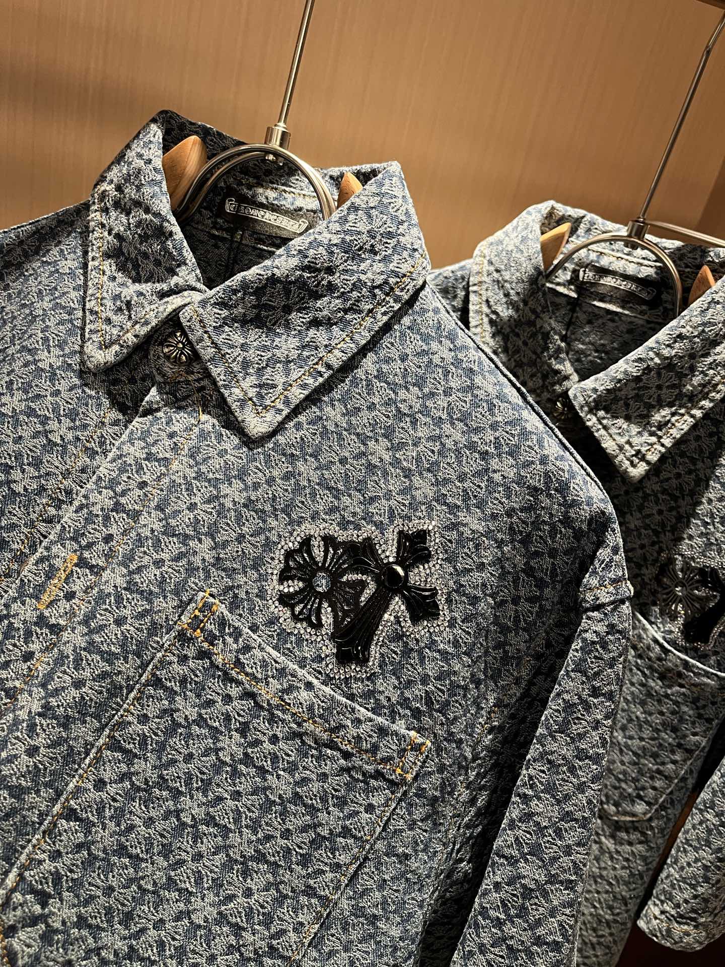 Chrome Heart Cowboy Shirt 2025: Classic Silver Appliance Series, High Street King - 图片 8