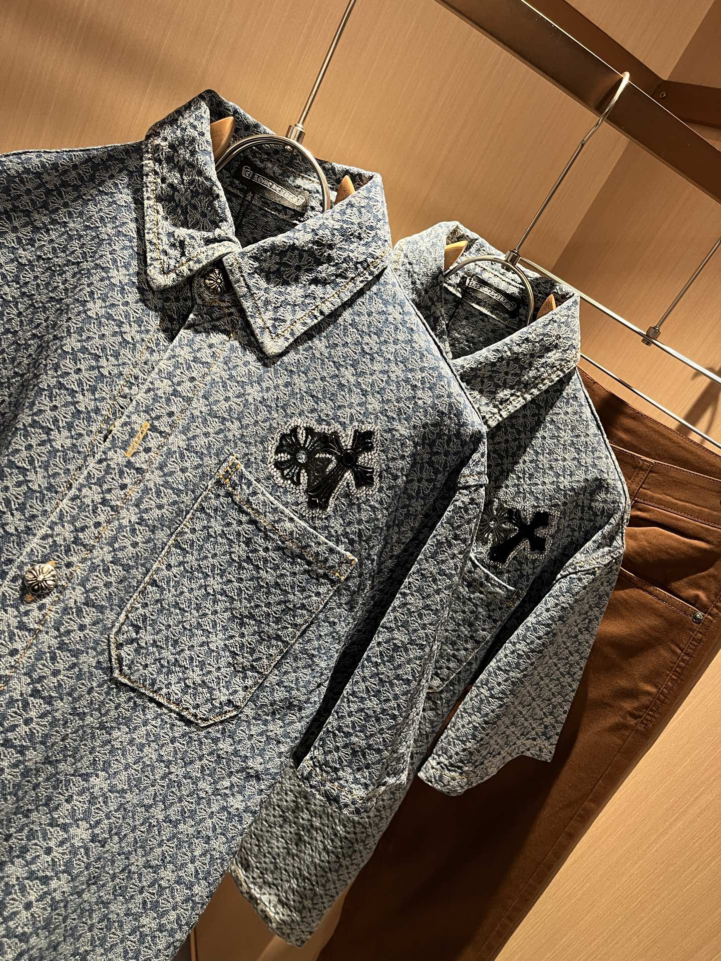 Chrome Heart Cowboy Shirt 2025: Classic Silver Appliance Series, High Street King - 图片 7
