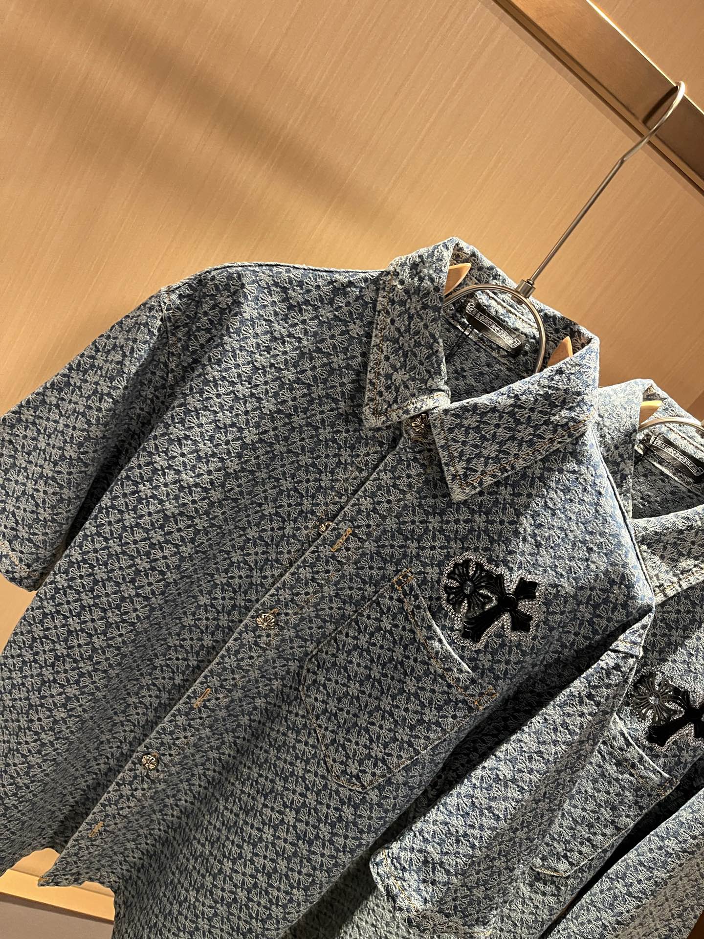Chrome Heart Cowboy Shirt 2025: Classic Silver Appliance Series, High Street King - 图片 4