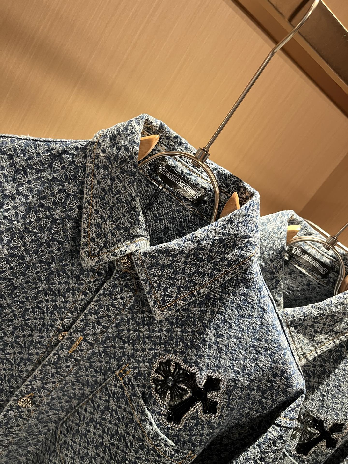 Chrome Heart Cowboy Shirt 2025: Classic Silver Appliance Series, High Street King - 图片 5