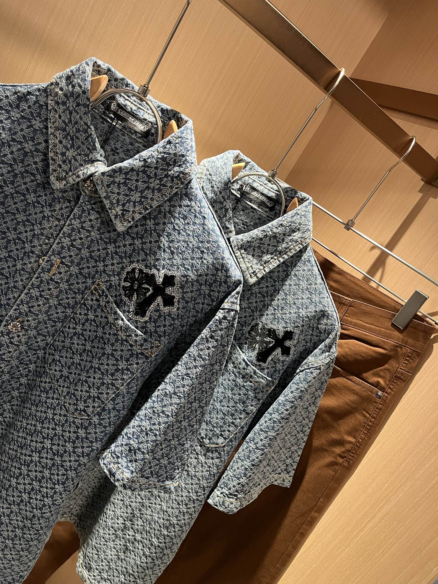 Chrome Heart Cowboy Shirt 2025: Classic Silver Appliance Series, High Street King - 图片 2