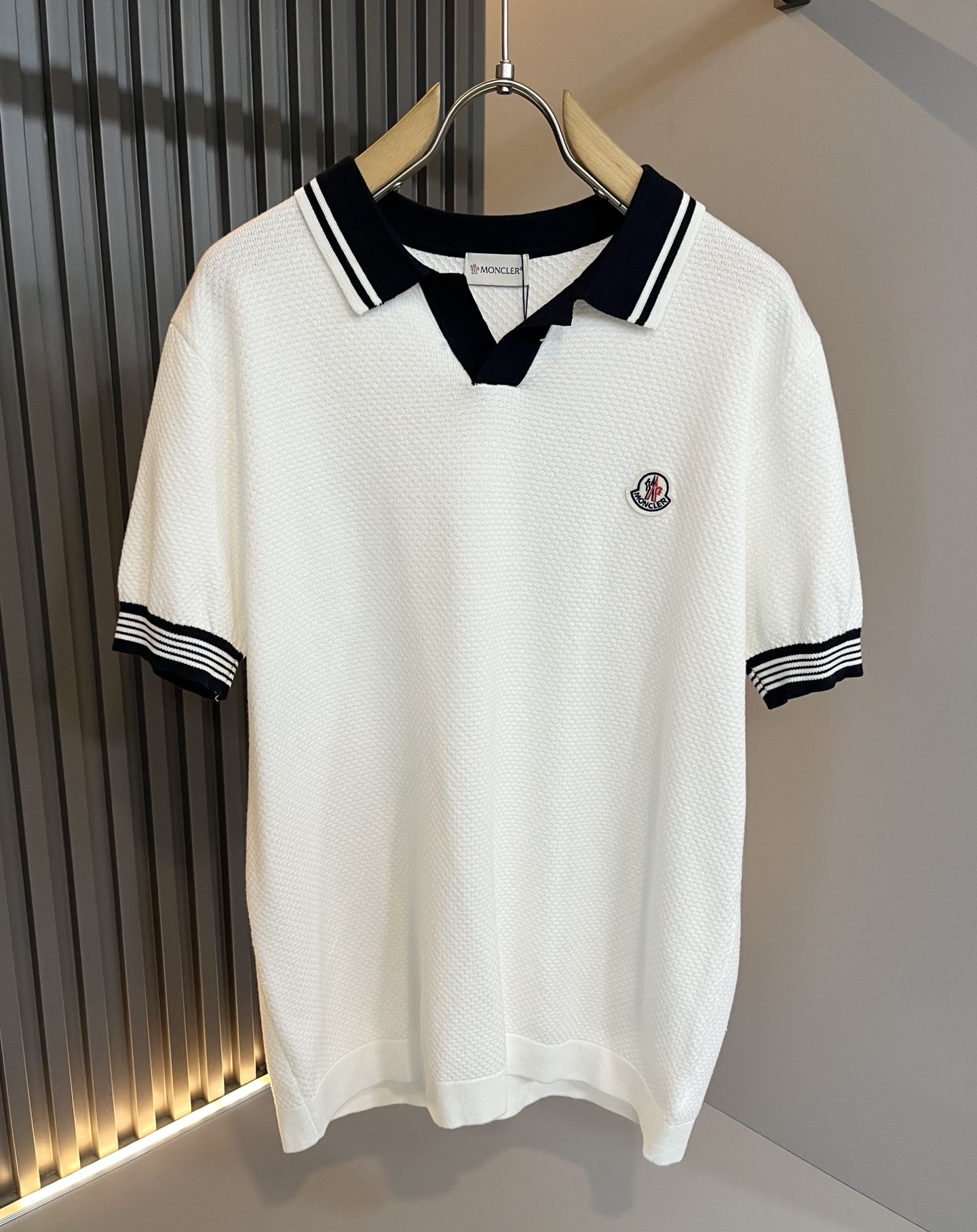 Moncler Men's Knit Polo Shirt - Short Sleeve, Logo Patch, Modern Fit 3 i1748198228713 7607 0 1