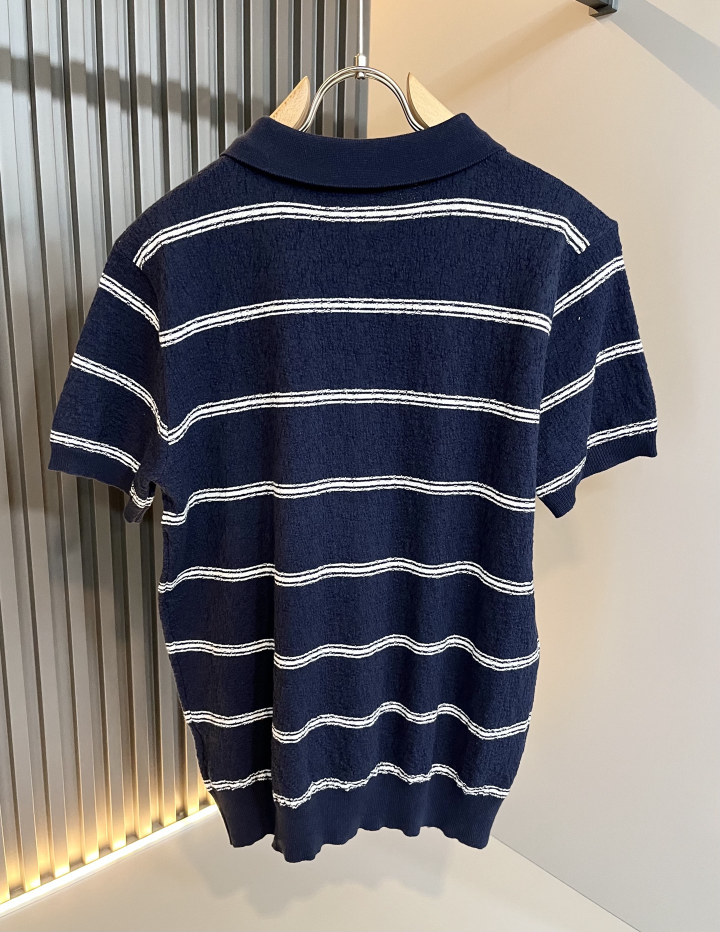 Prada Men's Striped Knit Polo Shirt Short Sleeve T-Shirt Classic Fashion 5 i1748198325571 3815 0 3