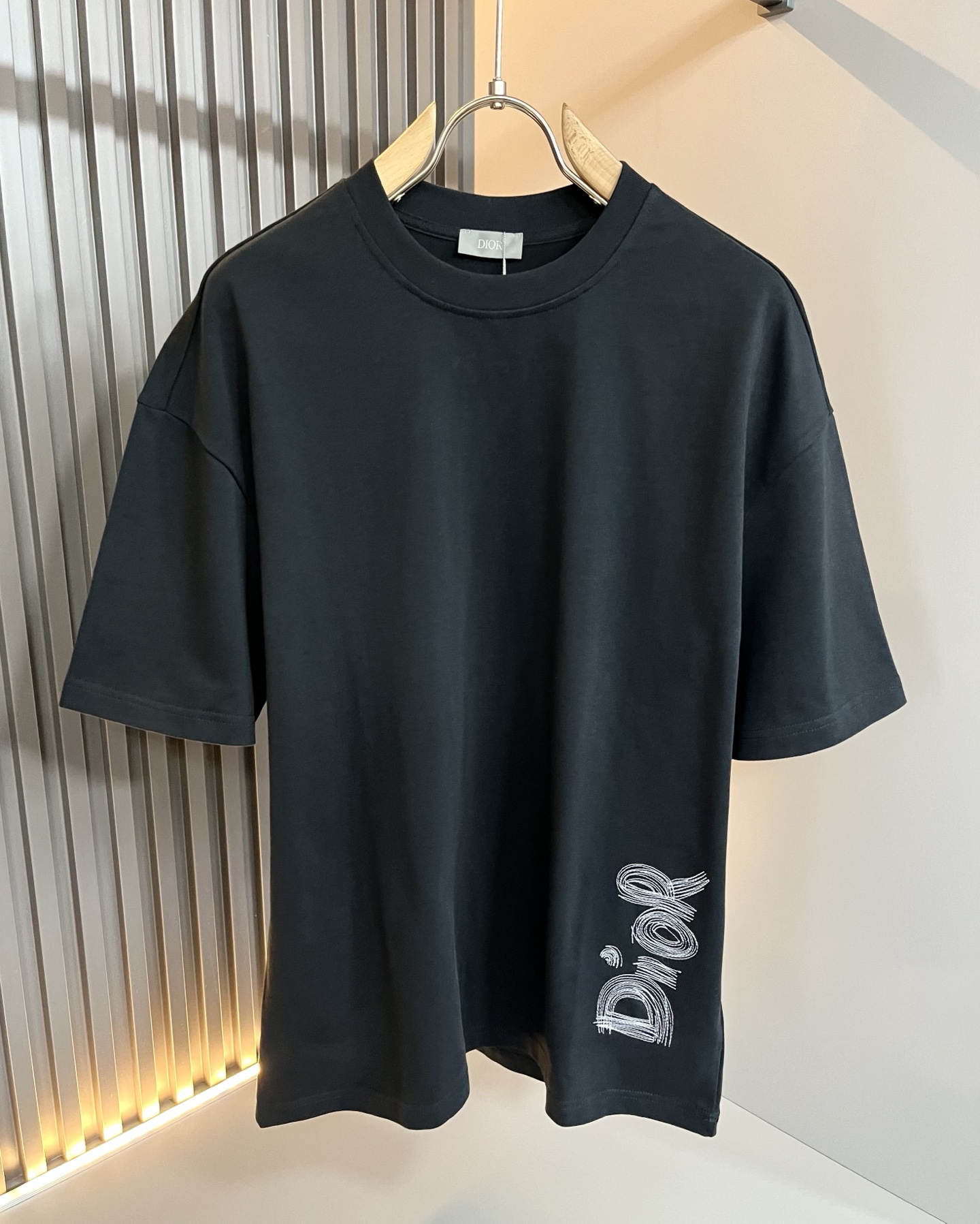 Dior Men's Black Cotton T-Shirt with Logo, Casual and Comfortable 2 i1748456545444 2643 0 0