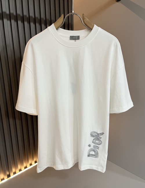 Dior Spring/Summer 2025 Unisex White Cotton T-Shirt with Logo