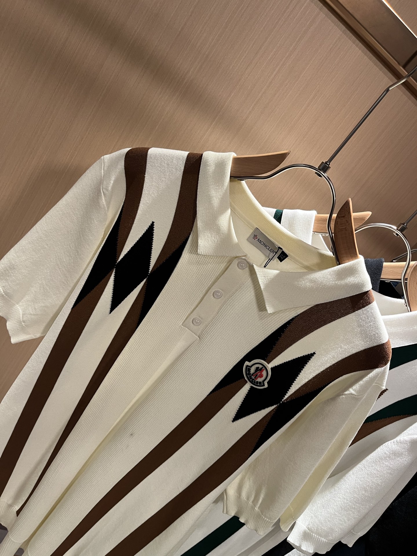 Moncler Spring/Summer Knit Polo Shirt with Logo - Comfortable & Breathable 5 i1749054928374 7037 0 3