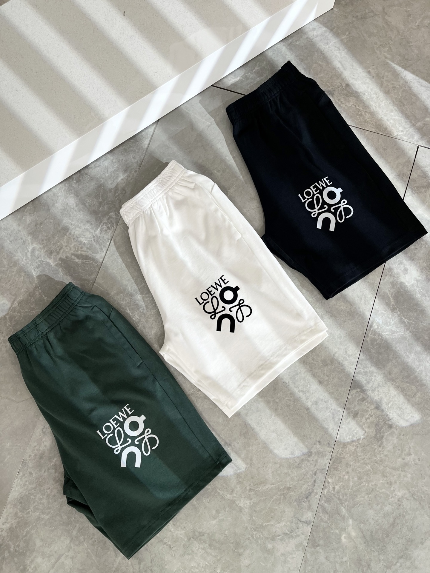 LOEWE Unisex Cotton Casual Shorts with Logo Print - Comfort & Style 4 i1749243679819 5128 0 0