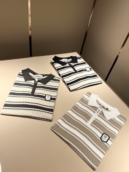 Brunello Cucinelli Men's Striped Knitted Polo Shirt - Stylish & Versatile 1 Brunello Cucinelli Men's Striped Knitted Polo Shirt - Stylish & Versatile