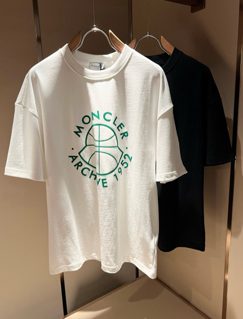 Moncler Men's and Women's Logo Graphic Short Sleeve T-Shirt