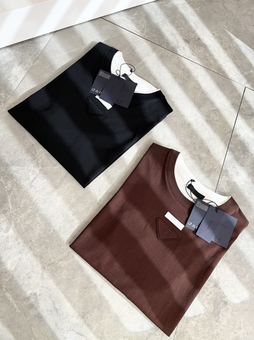 PRADA Men's 2025 Spring/Summer Short Sleeve T-Shirt - Classic & Fashionable 1 PRADA Men's 2025 Spring/Summer Short Sleeve T-Shirt - Classic & Fashionable