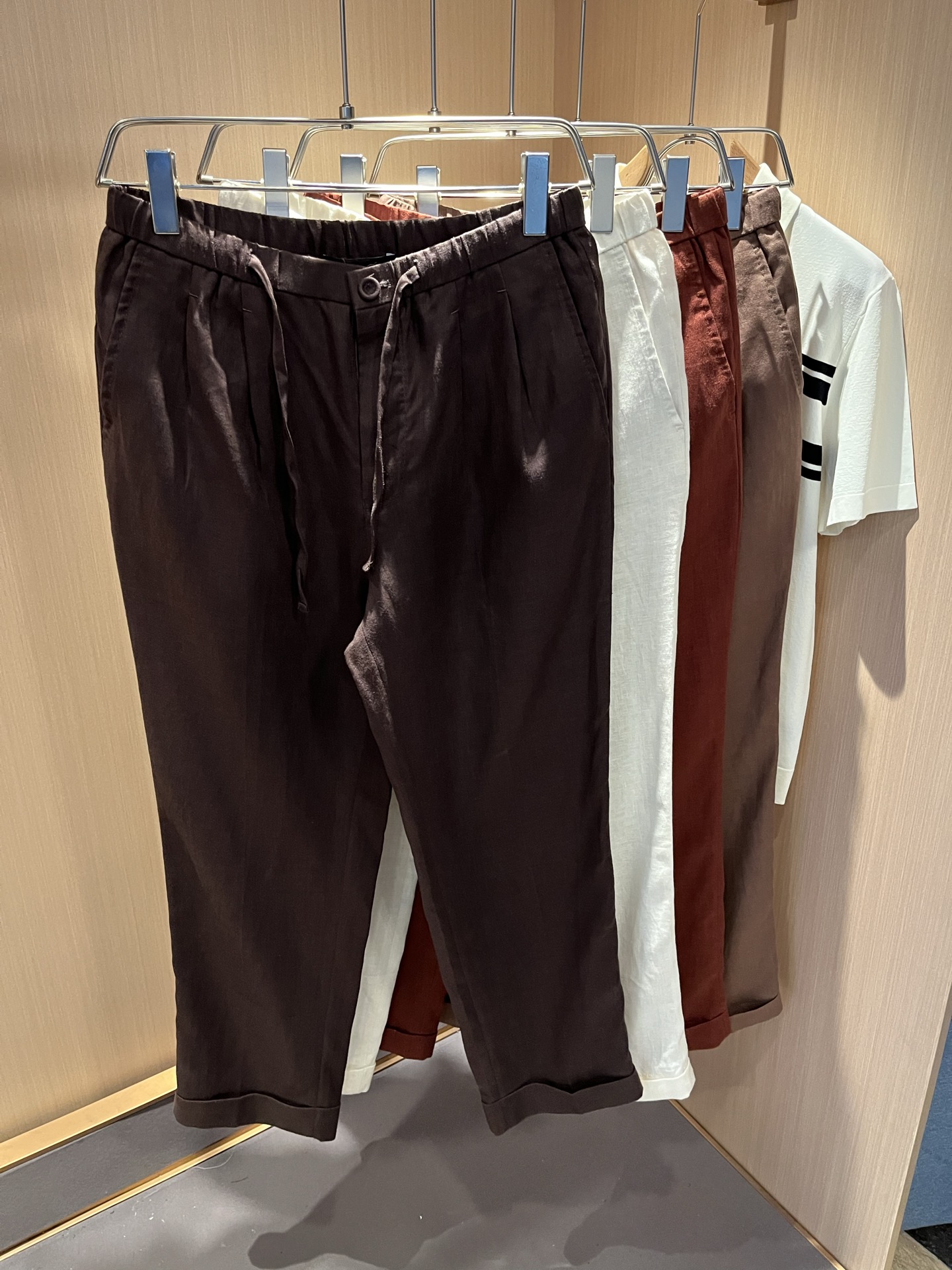  Loro Piana诺悠翩雅 2025春夏新品男士纯亚麻休闲裤，最新的贸易订单全品相！！网红款！上身舒
