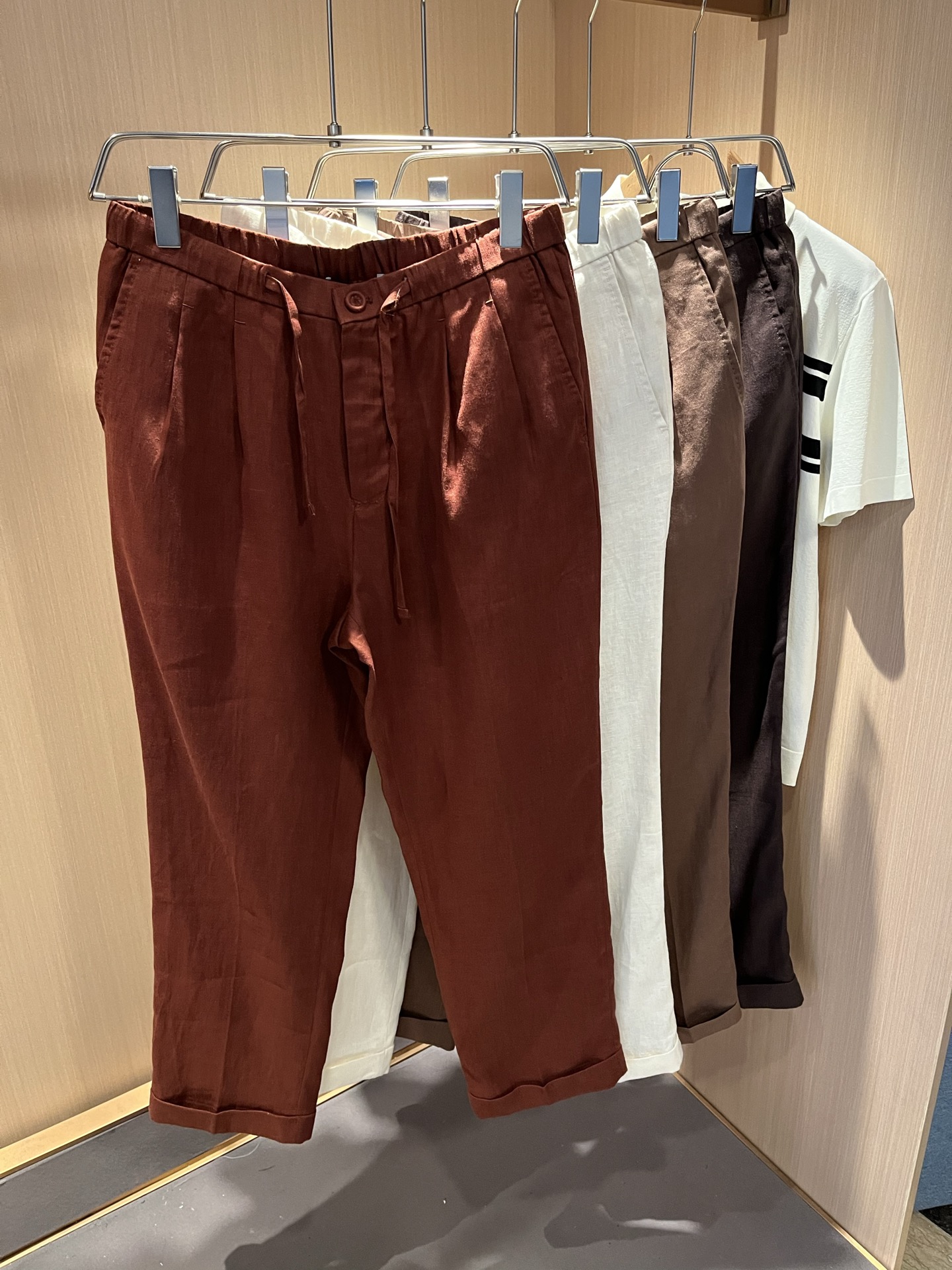  Loro Piana诺悠翩雅 2025春夏新品男士纯亚麻休闲裤，最新的贸易订单全品相！！网红款！上身舒