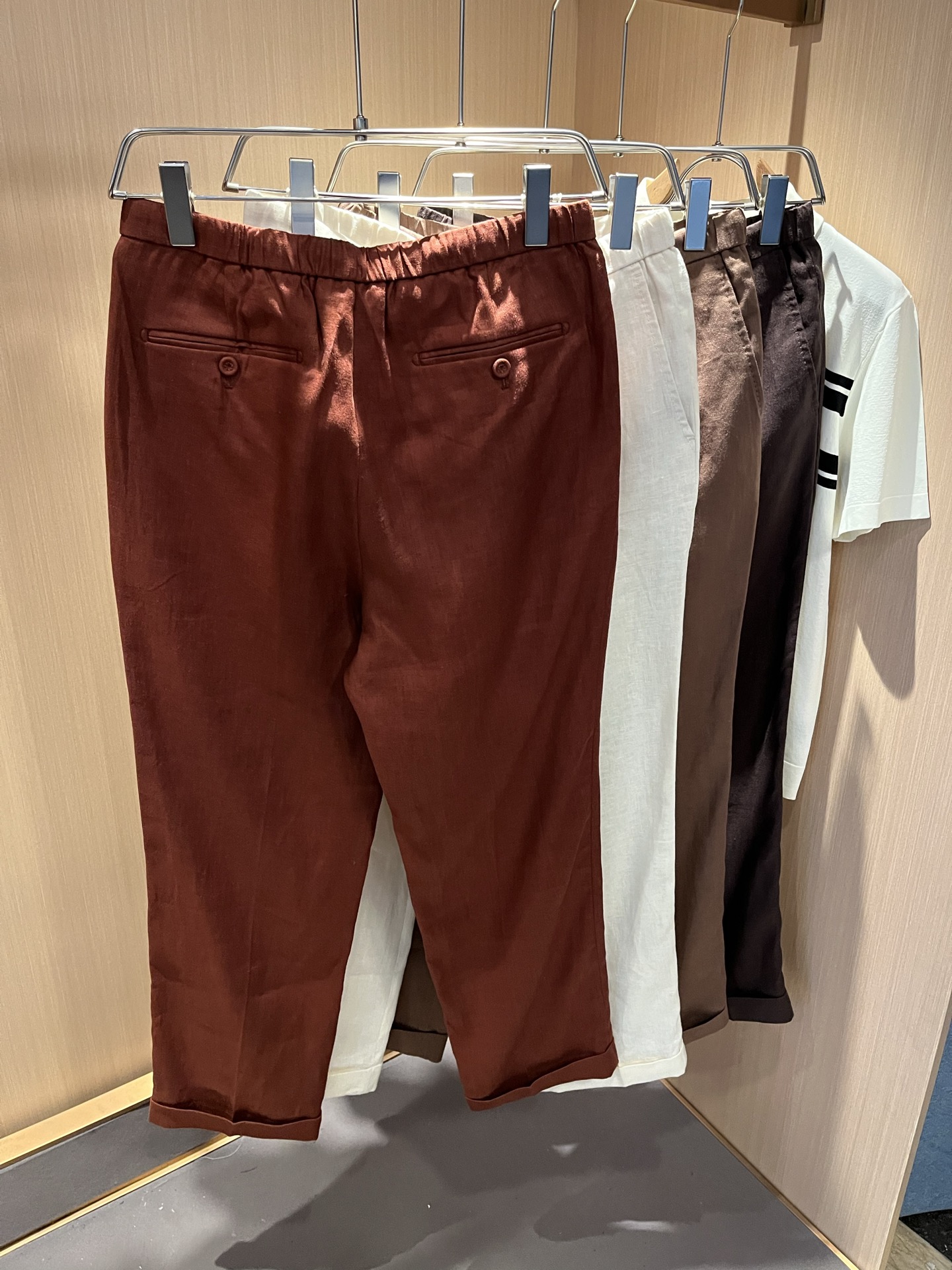  Loro Piana诺悠翩雅 2025春夏新品男士纯亚麻休闲裤，最新的贸易订单全品相！！网红款！上身舒