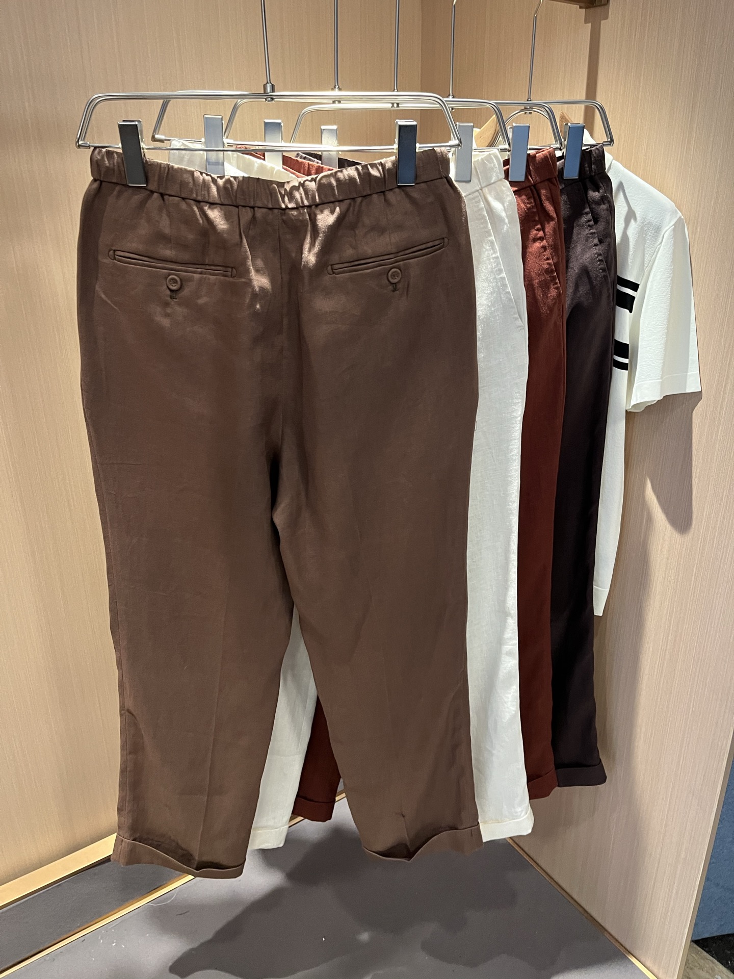  Loro Piana诺悠翩雅 2025春夏新品男士纯亚麻休闲裤，最新的贸易订单全品相！！网红款！上身舒