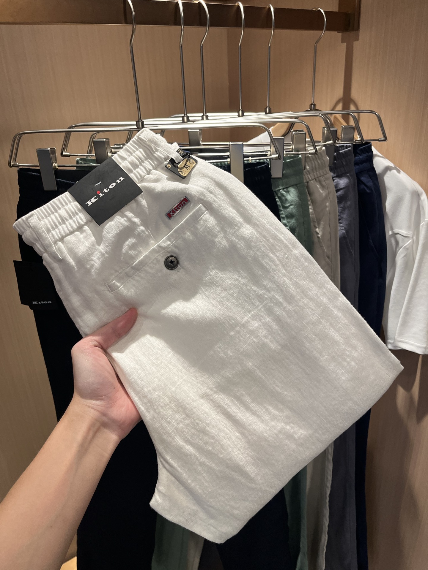  kiton 2025春夏新款男士亚麻休闲裤，男士经典时尚百搭休闲西裤!贸易公司渠道稀出，领先官网发售!