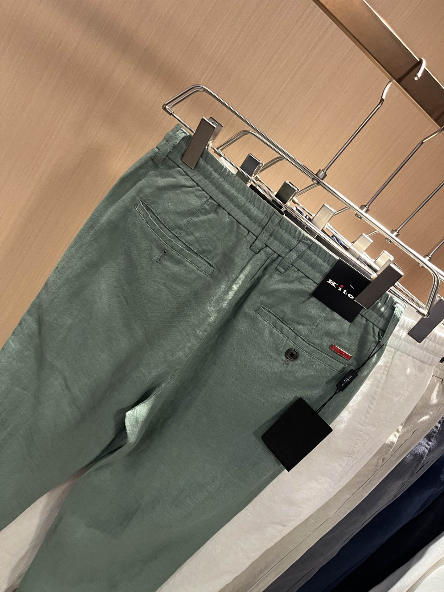  kiton 2025春夏新款男士亚麻休闲裤，男士经典时尚百搭休闲西裤!贸易公司渠道稀出，领先官网发售!