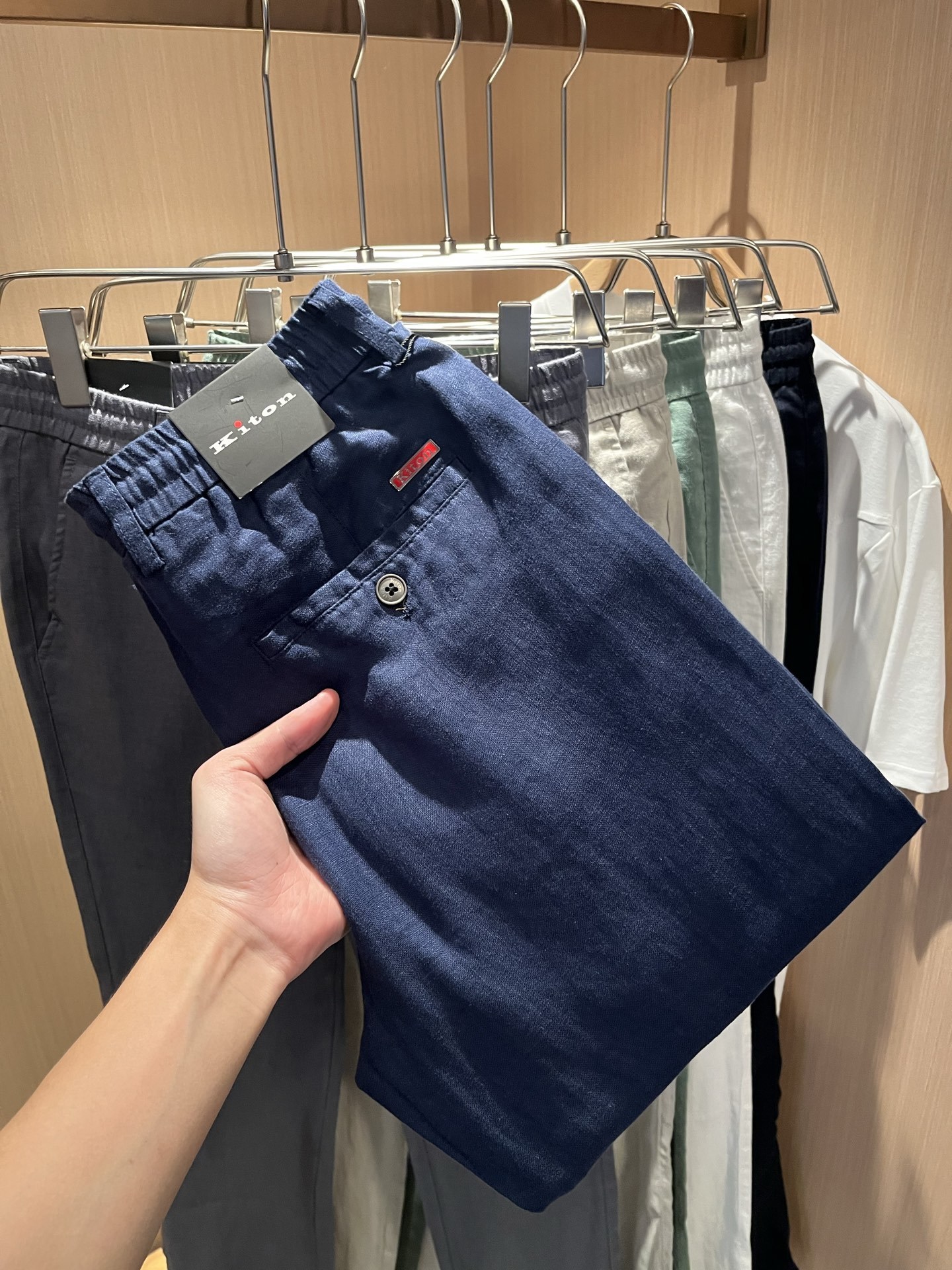 kiton 2025春夏新款男士亚麻休闲裤,男士经典时尚百搭休闲西裤!贸易公司渠道稀出,领先官网发售!