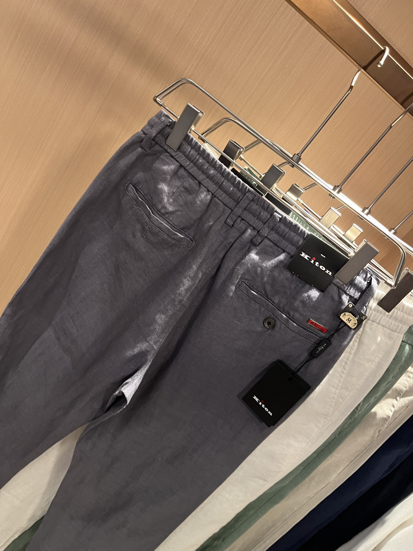  kiton 2025春夏新款男士亚麻休闲裤，男士经典时尚百搭休闲西裤!贸易公司渠道稀出，领先官网发售!