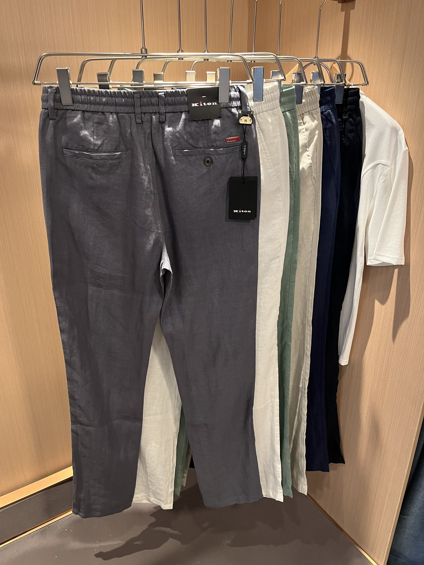  kiton 2025春夏新款男士亚麻休闲裤，男士经典时尚百搭休闲西裤!贸易公司渠道稀出，领先官网发售!