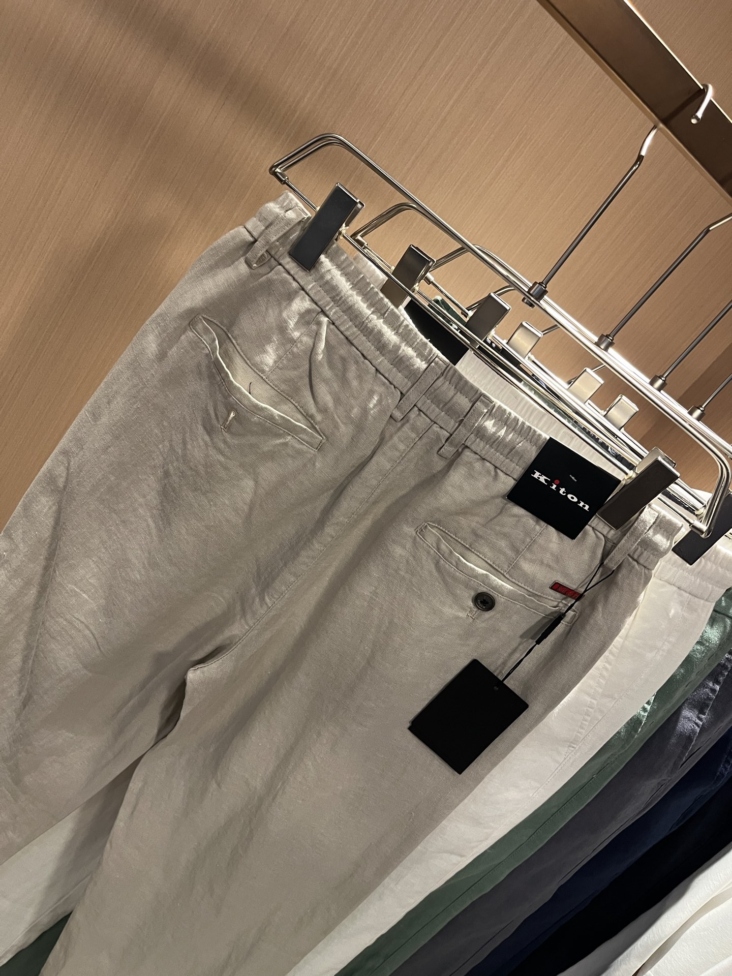  kiton 2025春夏新款男士亚麻休闲裤，男士经典时尚百搭休闲西裤!贸易公司渠道稀出，领先官网发售!