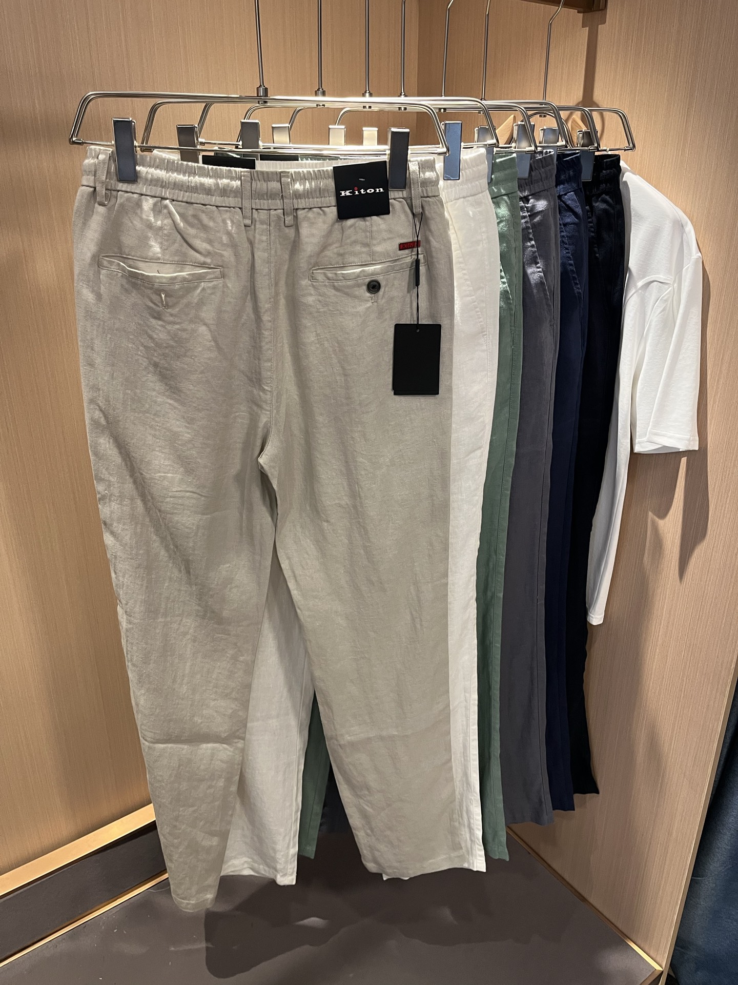  kiton 2025春夏新款男士亚麻休闲裤，男士经典时尚百搭休闲西裤!贸易公司渠道稀出，领先官网发售!